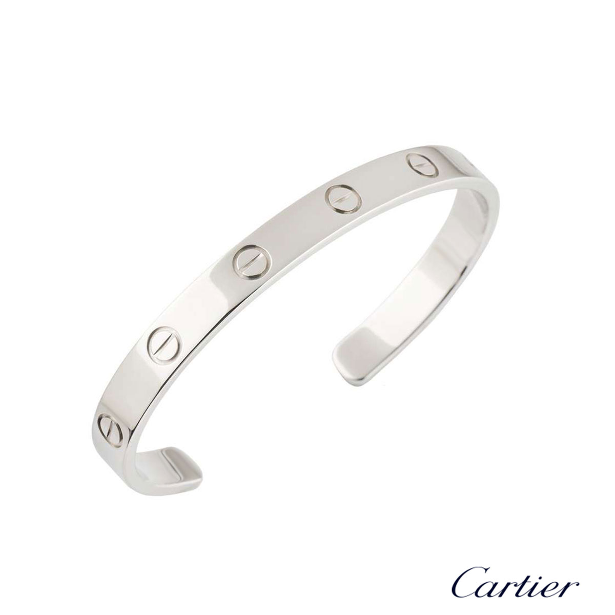 Cartier White Gold Love Cuff Bracelet 